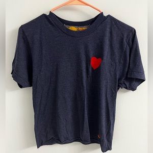 Aviator nation heart embroidered shirt NWT